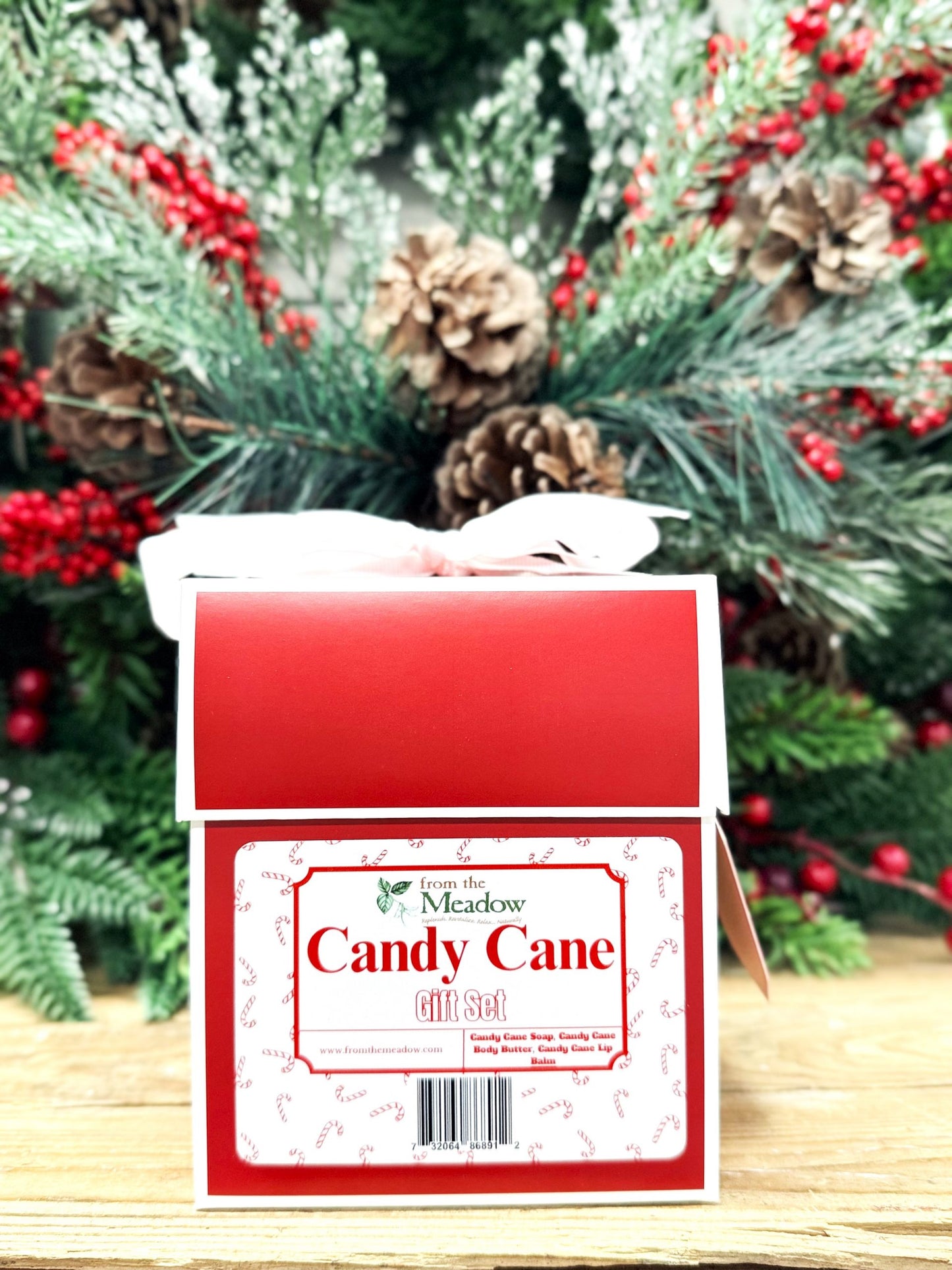 Candy Cane Christmas Gift Box